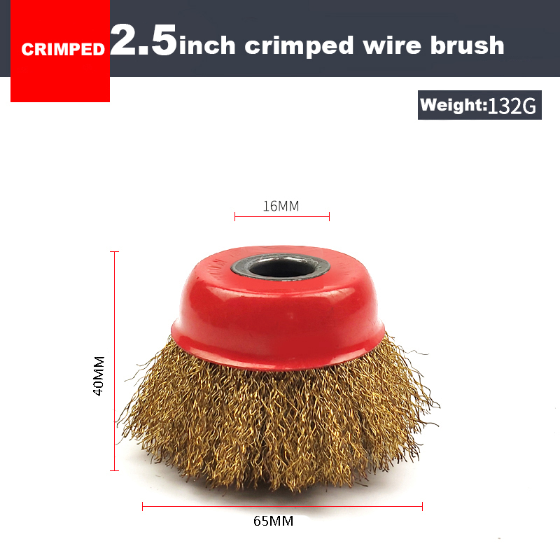 Wire Brush - 2.5inch Hole size16-crimped